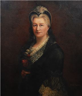 19th C. English portrait of a woman - Camille Rigaud