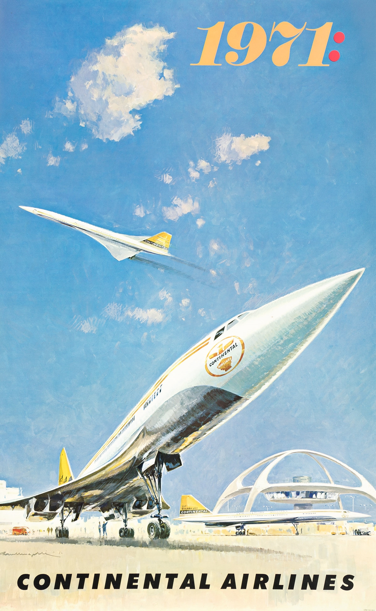 Paul Lengelle | 1971: CONTINENTAL AIRLINES. | MutualArt
