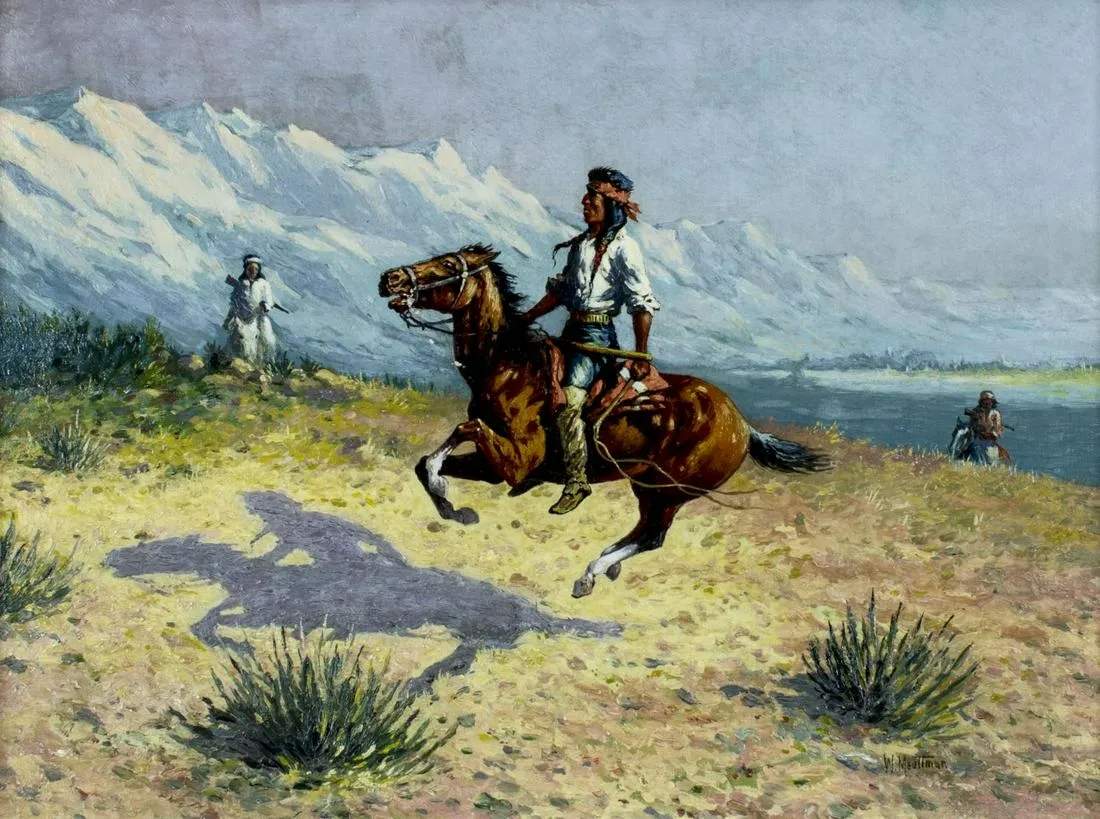 Artwork by William Meuttman, At a Gallop, Made of oil on canvas