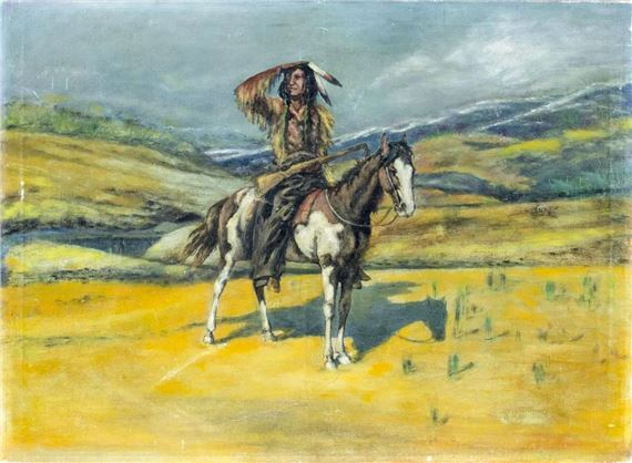 Indian Man on Horse by William Meuttman
