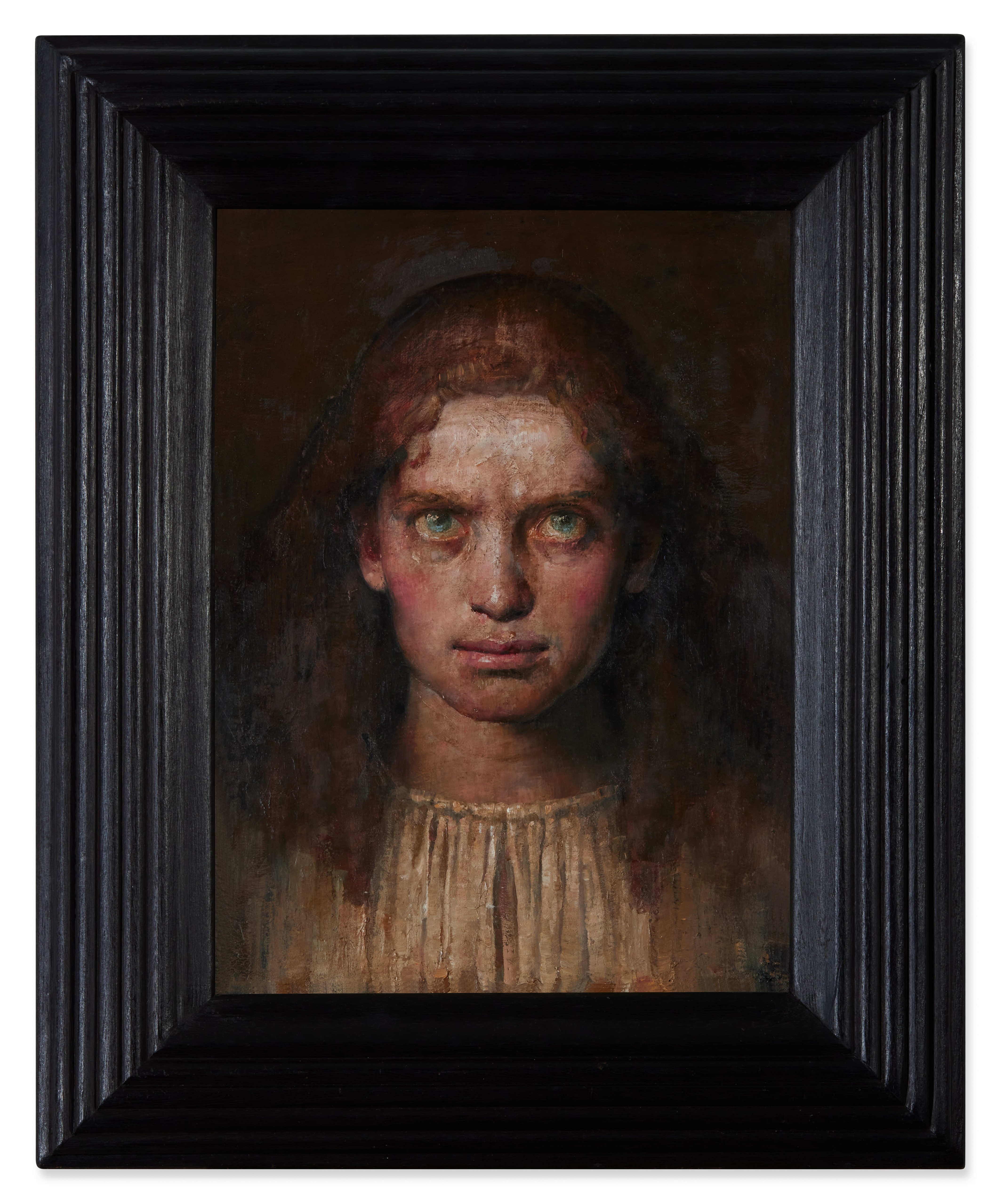 Artwork by Odd Nerdrum, Portrait of a Young Girl, Made of oil on linen