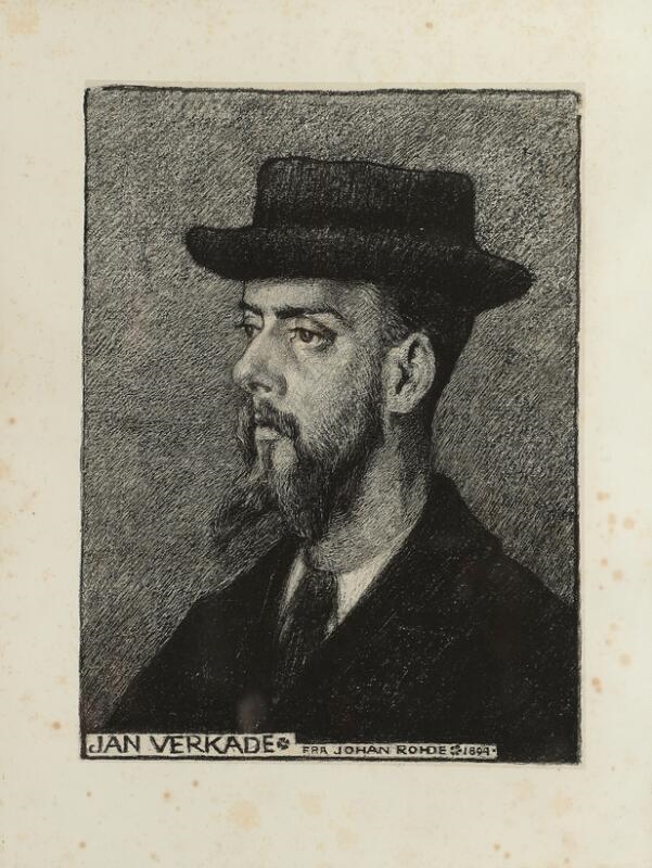 Portrait of the artist Jan Verkade by Johan Gudmann Rohde, 1894