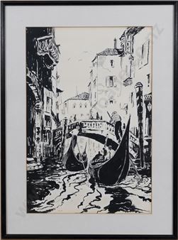 Two Gondola Scenes - F Brenner