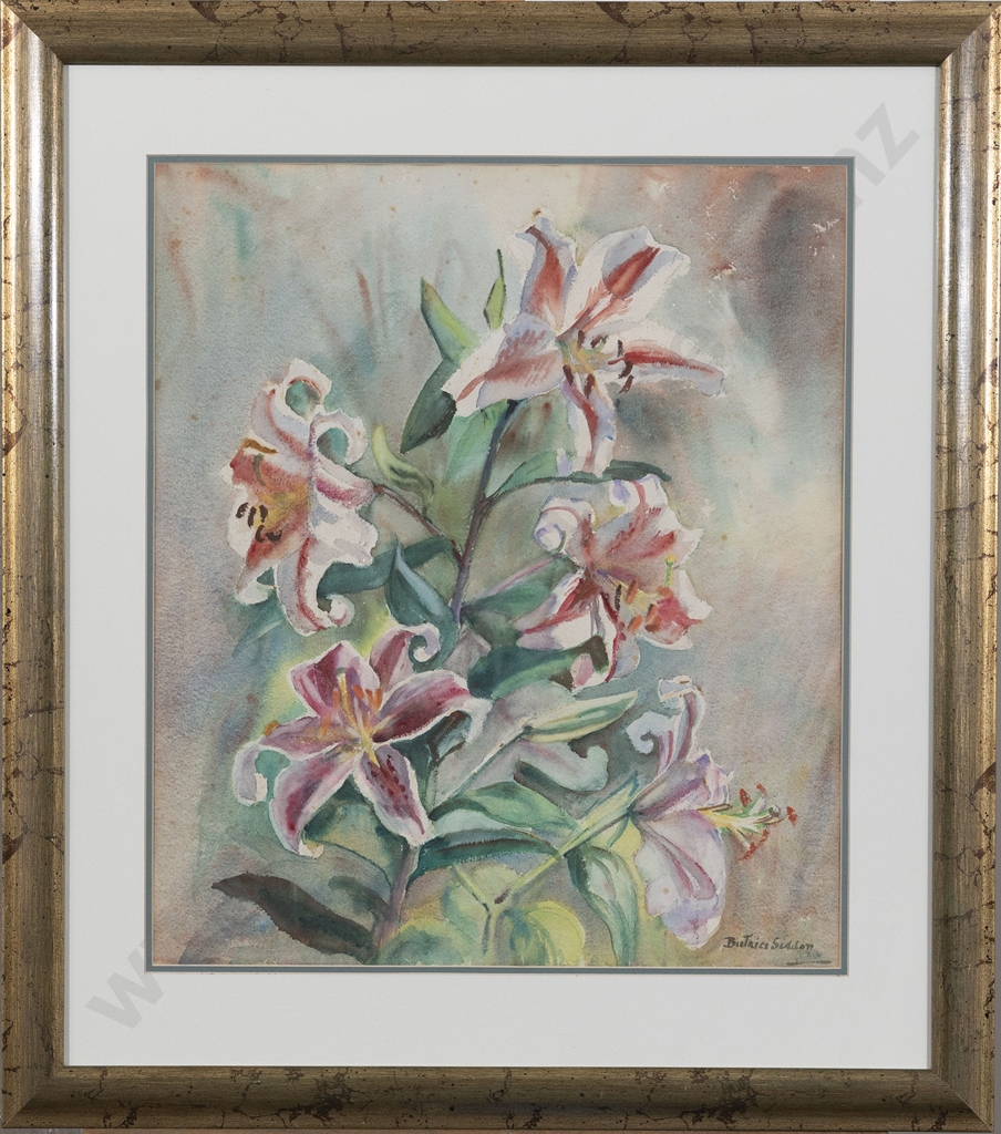 Artwork by Beatrice Seddon, Lilies, Made of watercolour