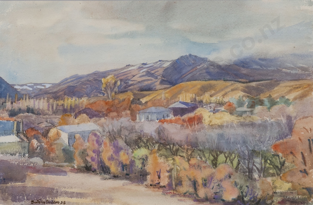 Artwork by Beatrice Seddon, Autumn Landscape, Made of watercolour