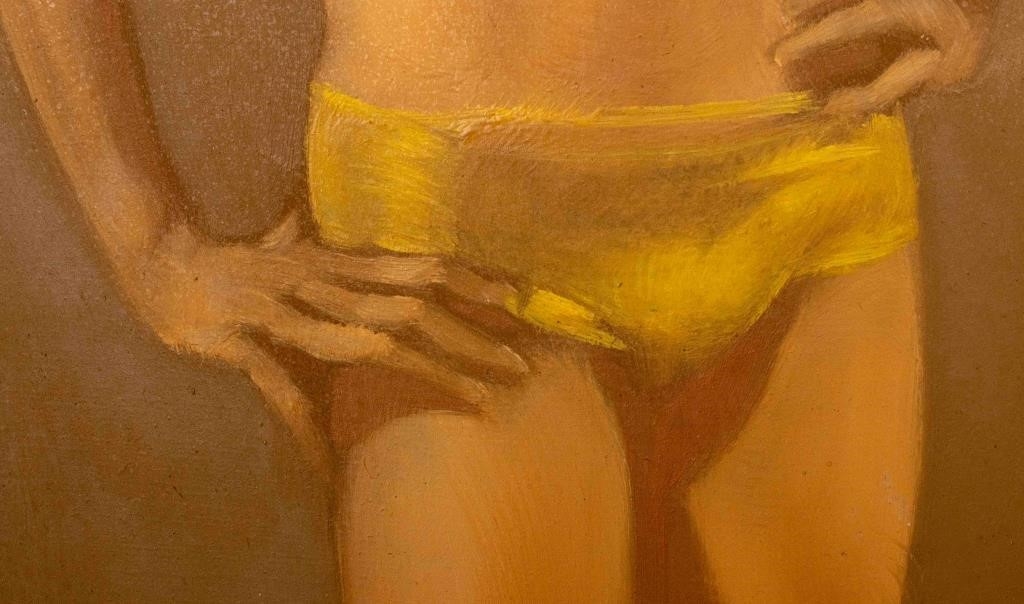 Artwork by Robert R. Bliss, Yellow Torso, Made of Oil on Masonite