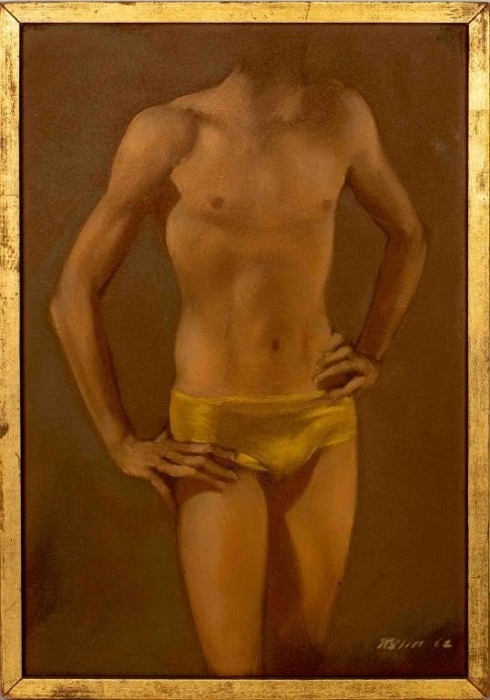 Artwork by Robert R. Bliss, Yellow Torso, Made of Oil on Masonite