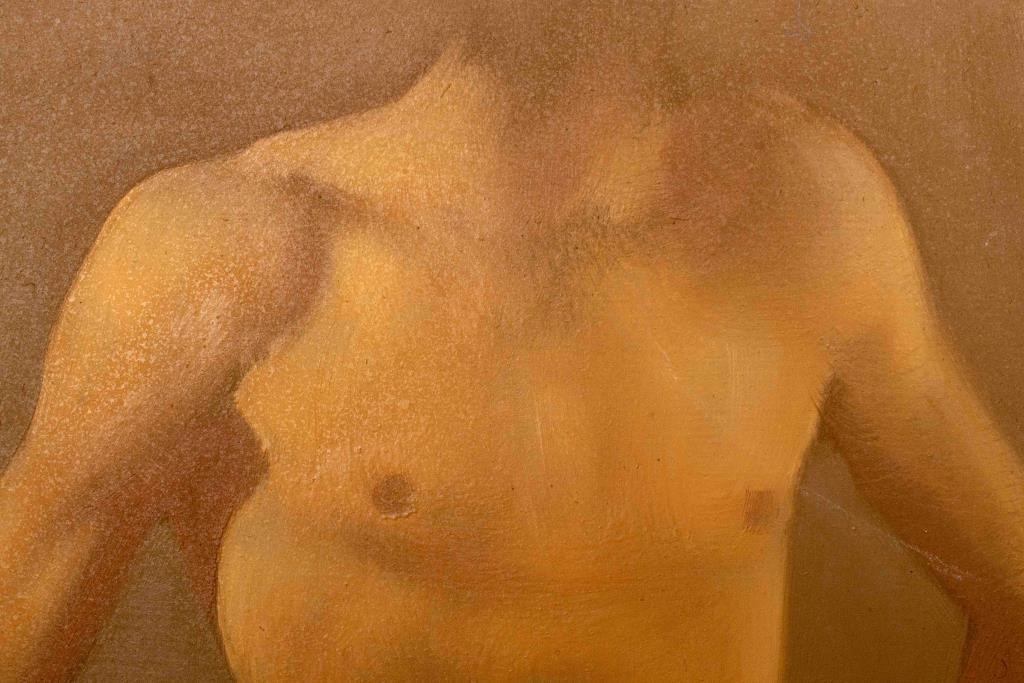 Artwork by Robert R. Bliss, Yellow Torso, Made of Oil on Masonite