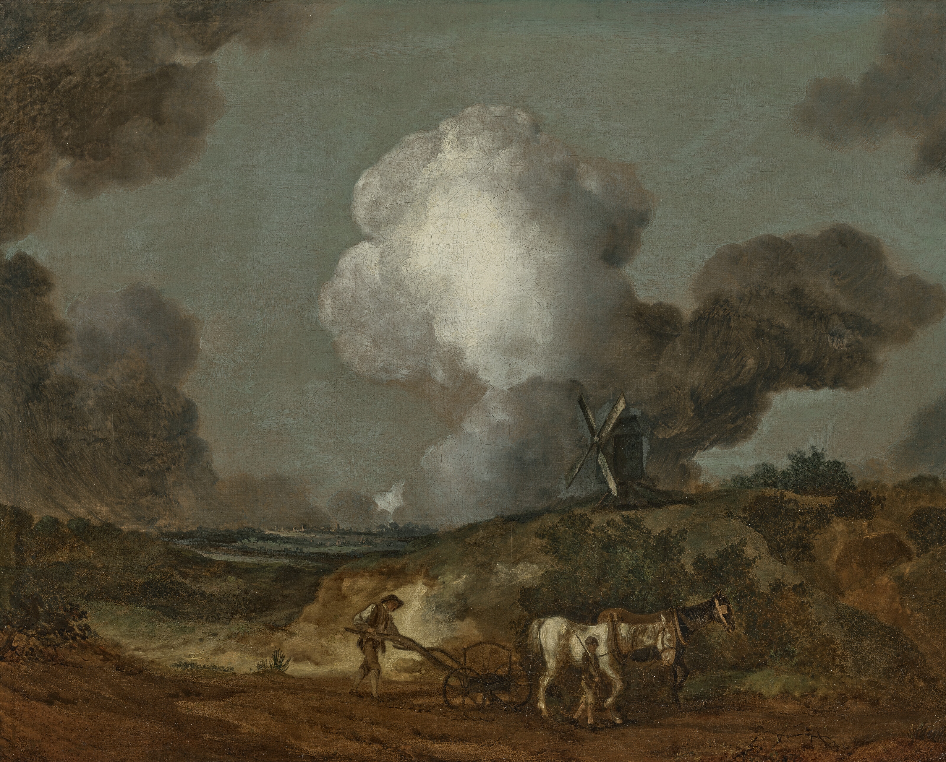 Artwork by Thomas Gainsborough, The Suffolk Plough, Made of oil on canvas