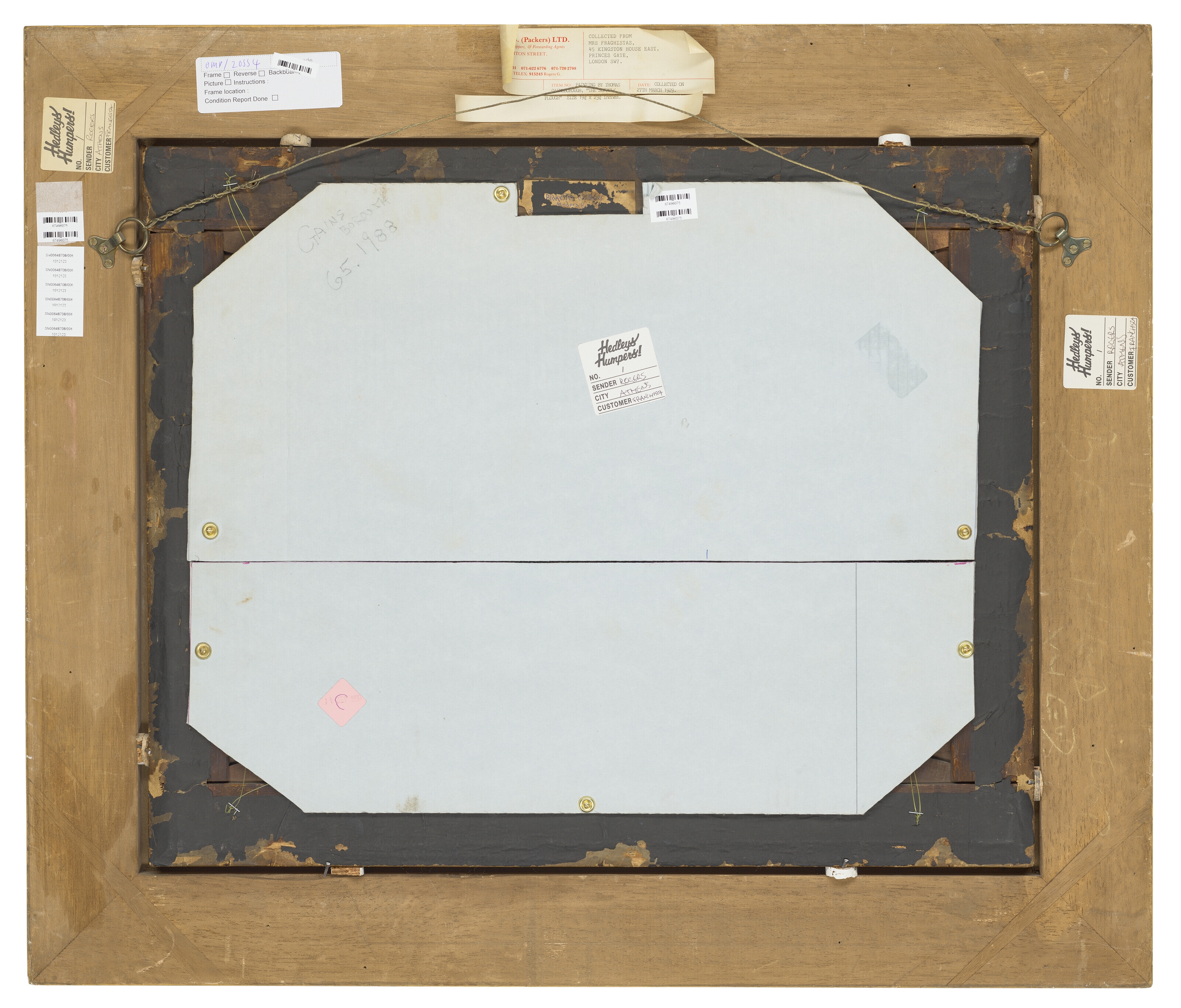 Artwork by Thomas Gainsborough, The Suffolk Plough, Made of oil on canvas