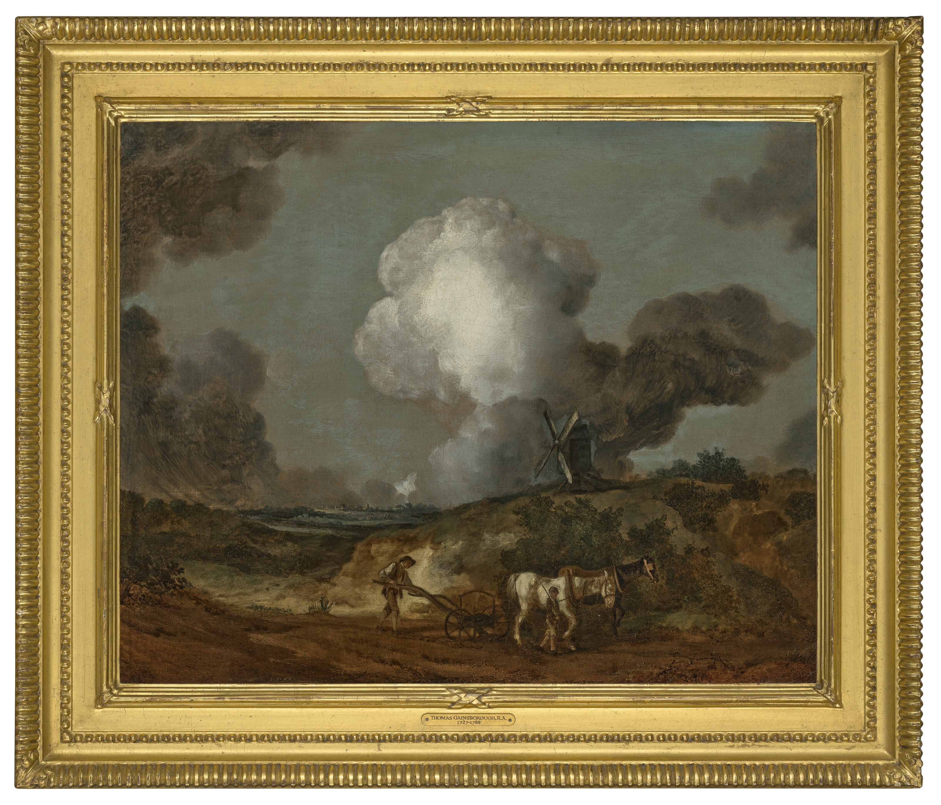 Artwork by Thomas Gainsborough, The Suffolk Plough, Made of oil on canvas