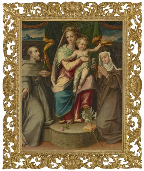 The Madonna and Child with Saints Francis and Claire by Giovanni Maria Butteri