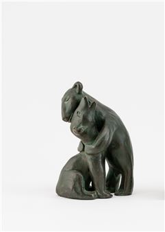 Spielende Bärenjungen - Meta Mettig-Ellenberger