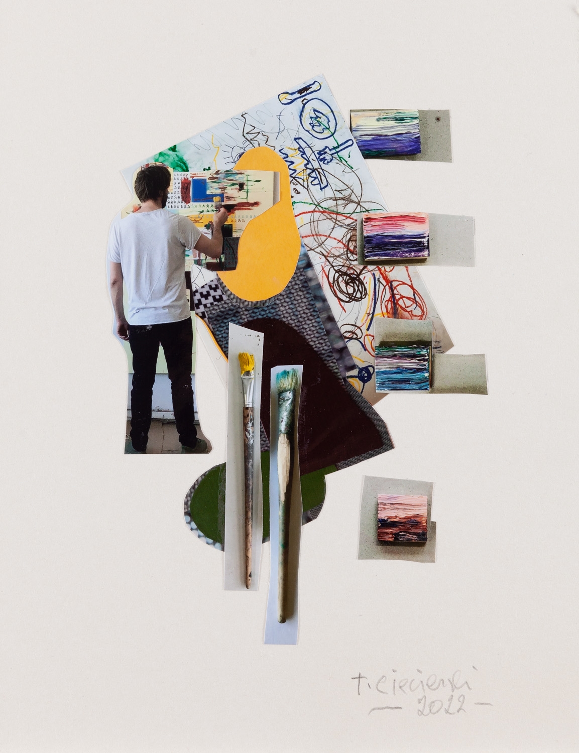 Artwork by Tomasz Ciecierski, Untitled, Made of collage/paper