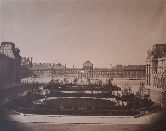 Paris, Tuilerie Garden and the Louvre Museum (Palace) by Gustave le Gray, Circa 1857-1859