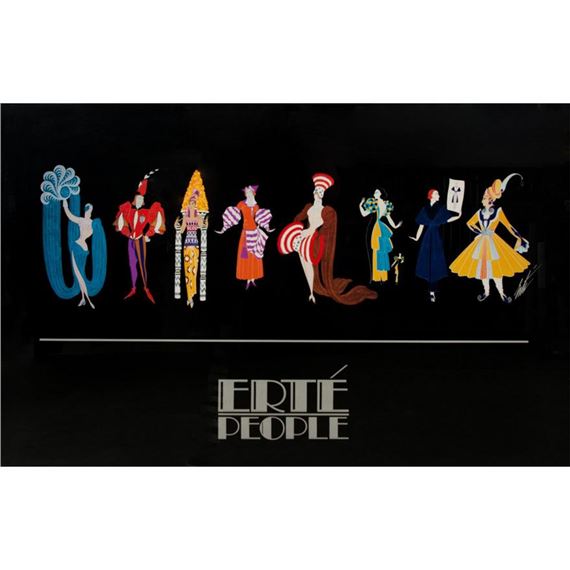 Erté | EBONY IN WHITE | MutualArt