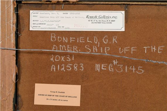 George Robert Bonfield | American Ship off the Coast of Holland (1885 ...