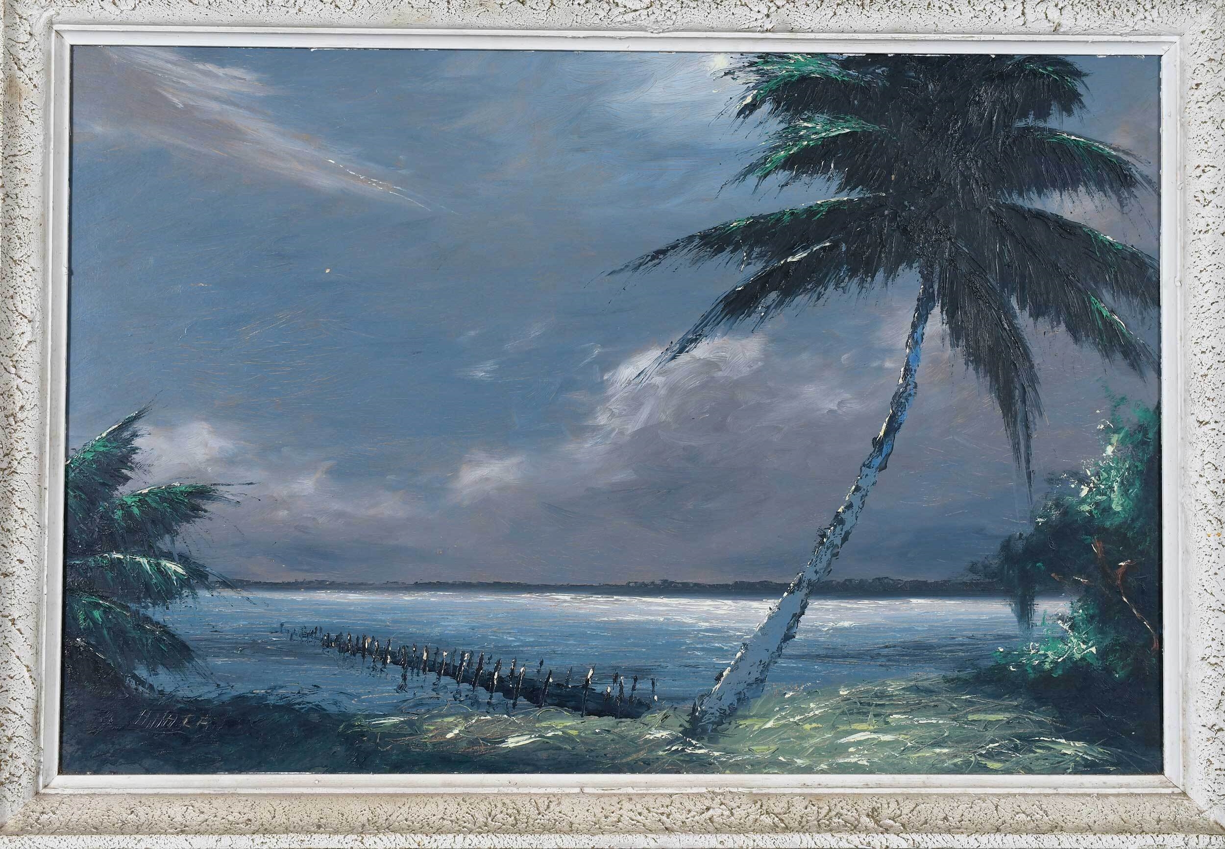 Artwork by Alfred Hair, Seascape, Made of Oil on masonite