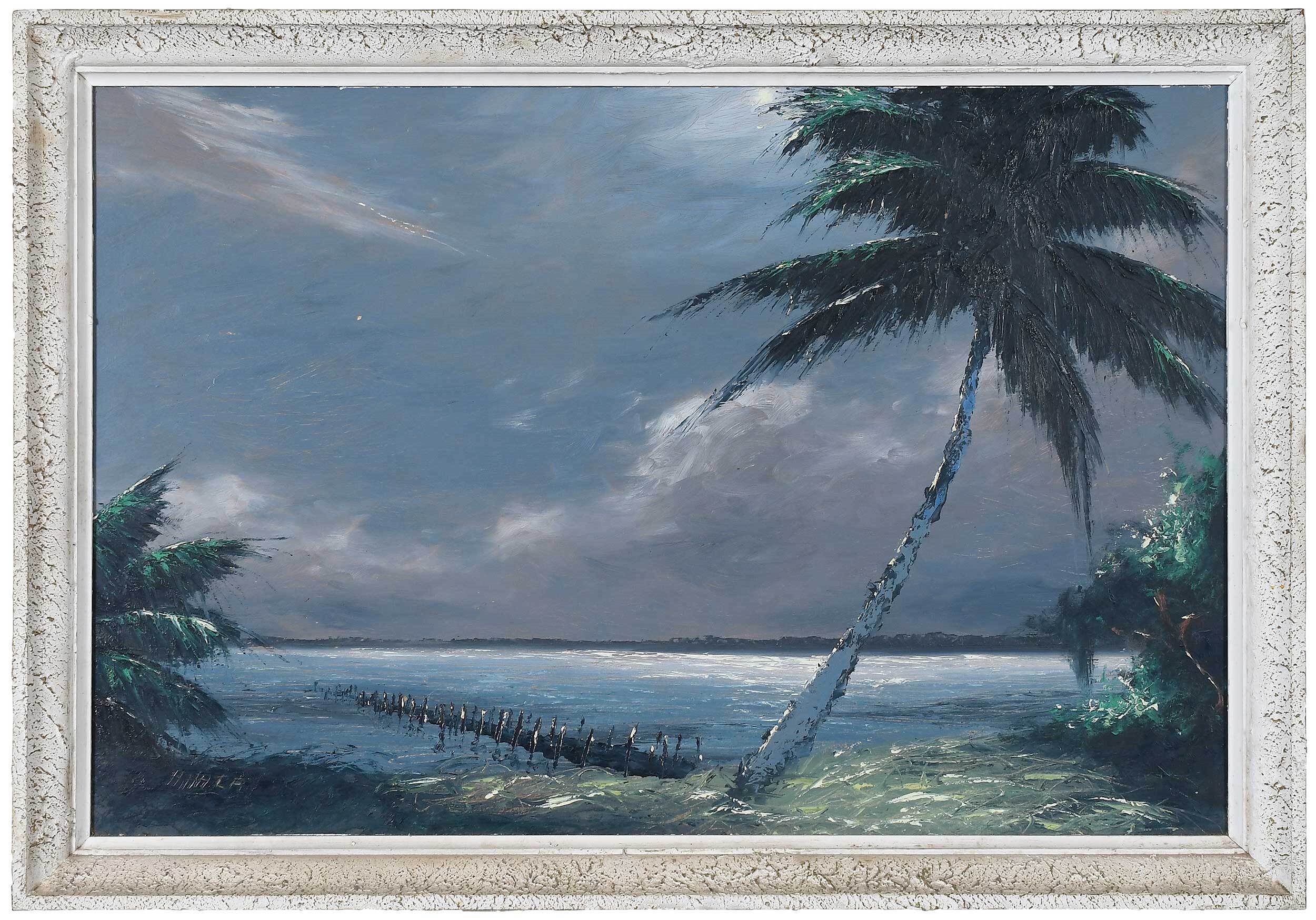 Artwork by Alfred Hair, Seascape, Made of Oil on masonite