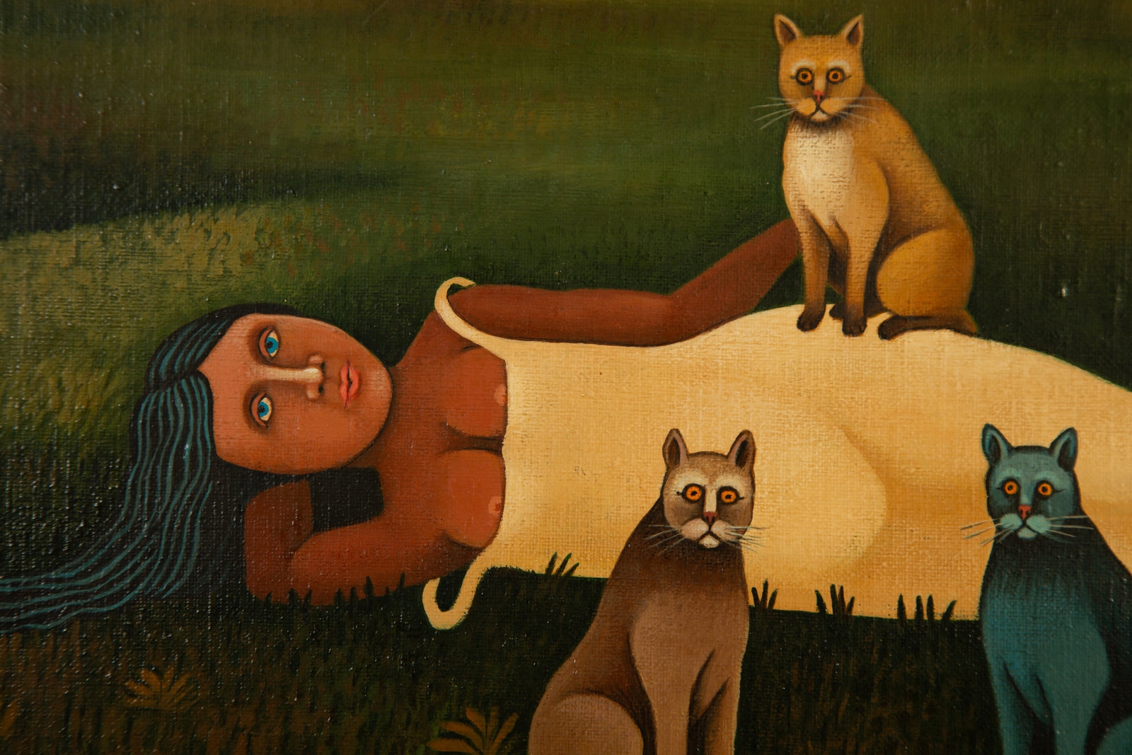 Jacob Knight Untitled (Woman with Three Cats) MutualArt