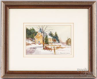 portrait of a stone farmhouse - Dorla Dean Slider