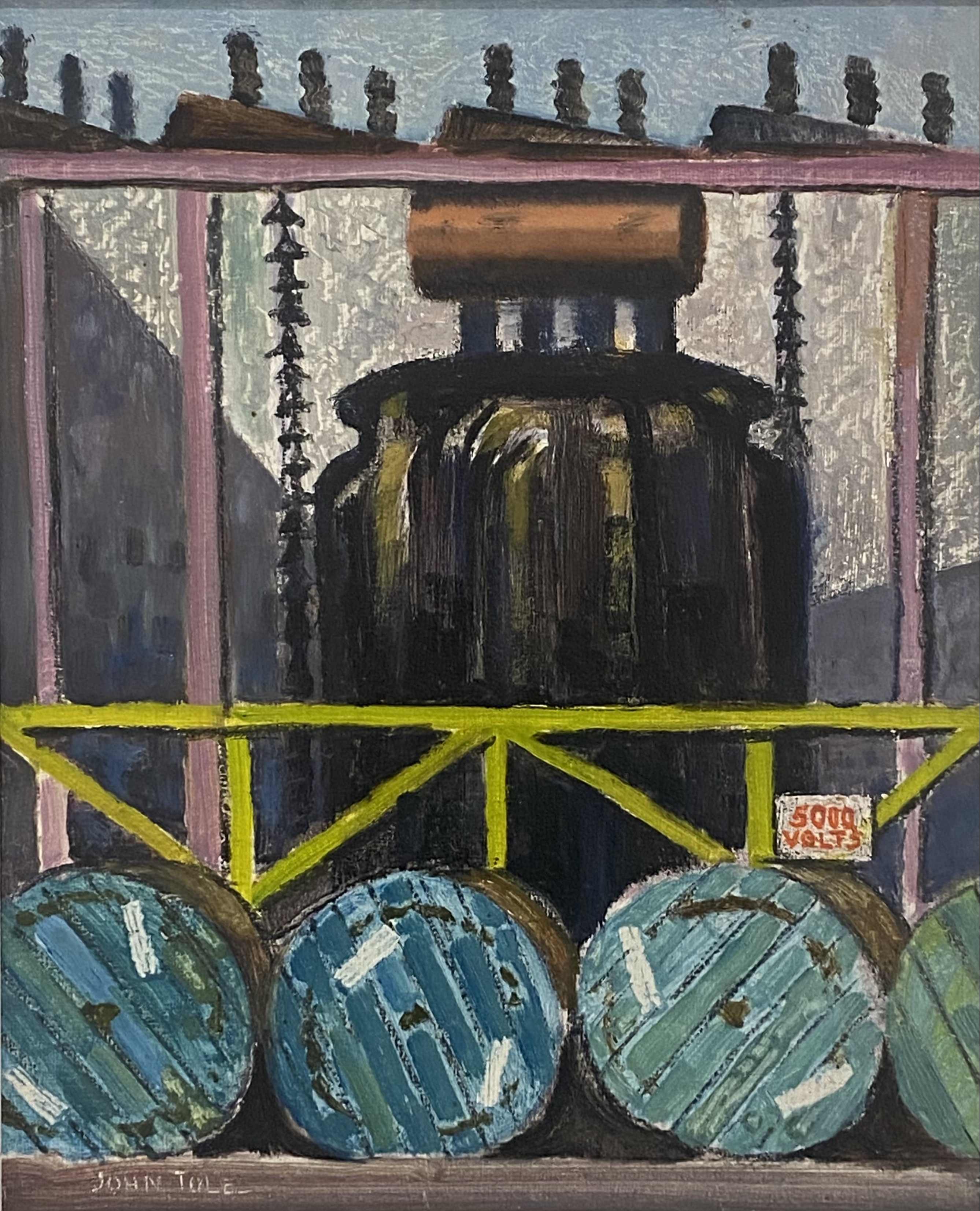 Artwork by John Tole, 5000 VOLTS, Made of Oil on board