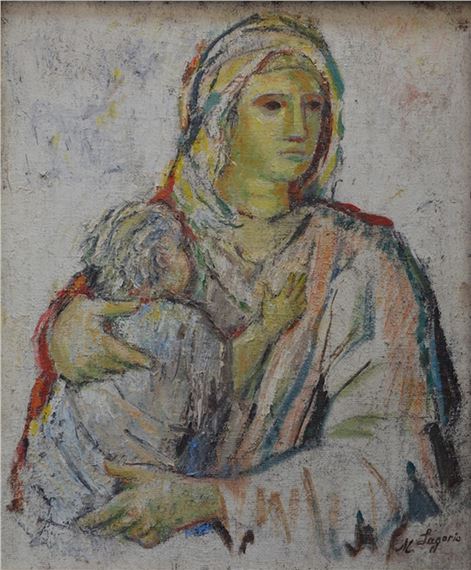 Woman with a child by Maria Aleksandrovna Lagorio, 2nd quarter oh the 20th century
