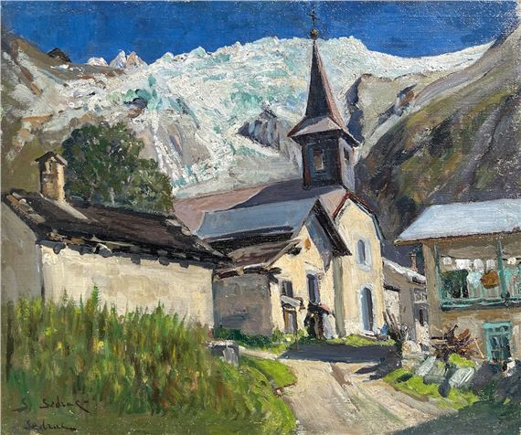 The Church in Chamonix Mint Blank by Serge Agababian Sedrac