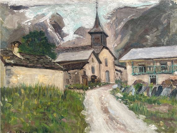The Church in Chamonix Mint Blank by Serge Agababian Sedrac