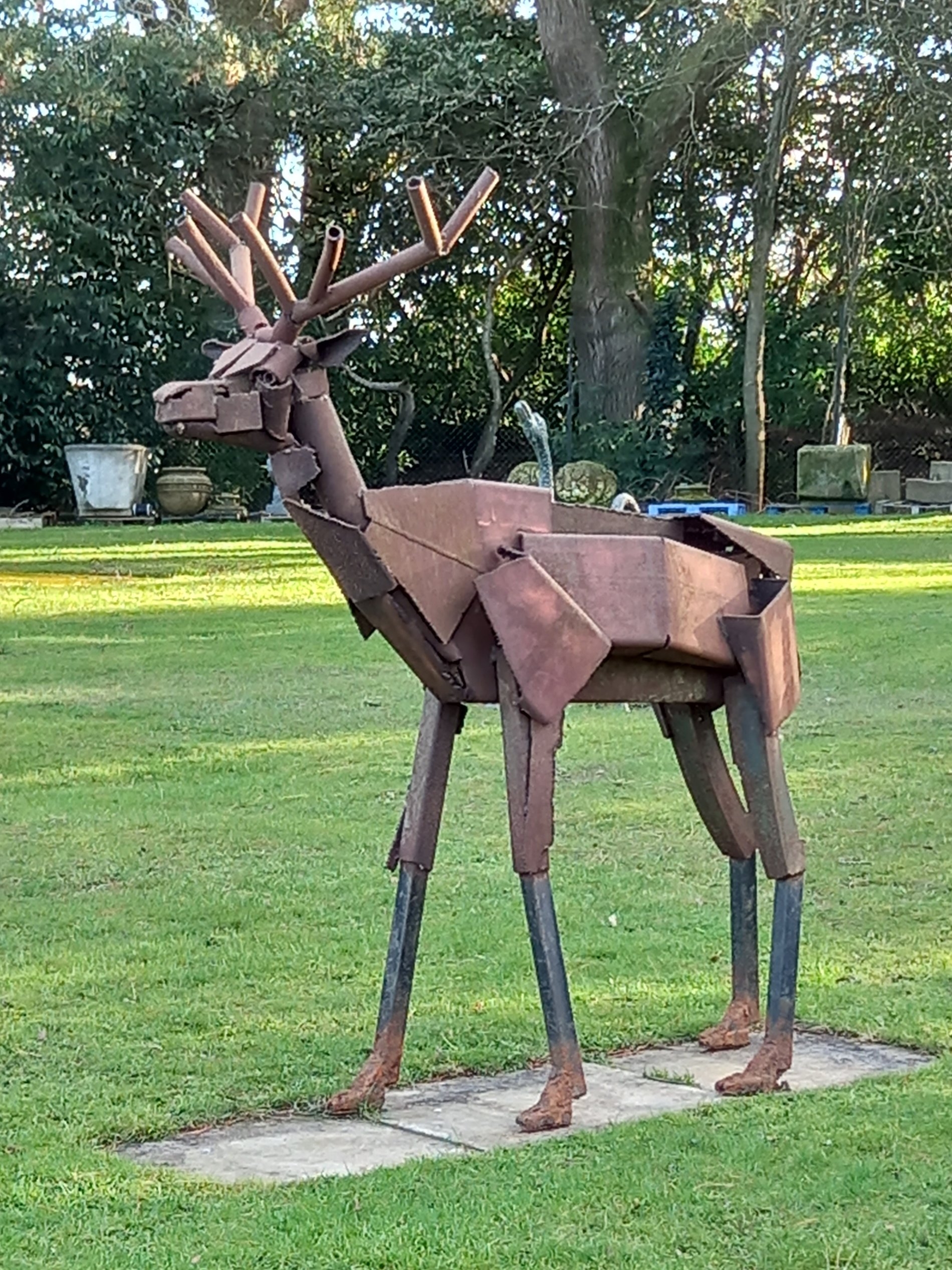 Artwork by Iain Nutting, Red deer, Made of Scrap metal
