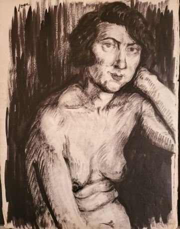 Nude of a woman by Luis Felipe Vicente Jou I Senabre