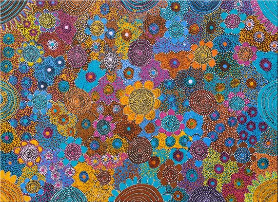 Bush Seeds by Helen Rubuntja, Painted in 2021