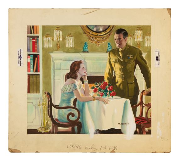 Illustration for cover of Emilie Loring's Book, Keepers of the Faith by American School, 19th Century