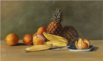 Still Life with Banana, Pineapple, and Oranges - Arnoud Wydeveld