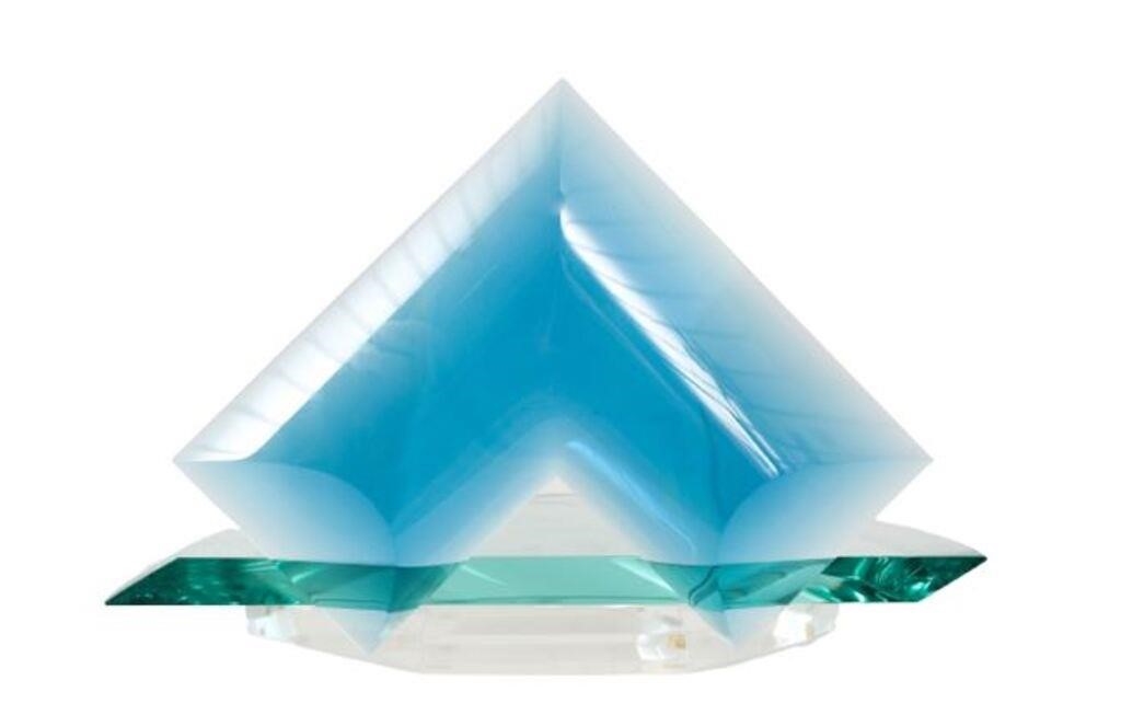 Bretislav Novak Jr. Lightning Art Glass Sculpture MutualArt