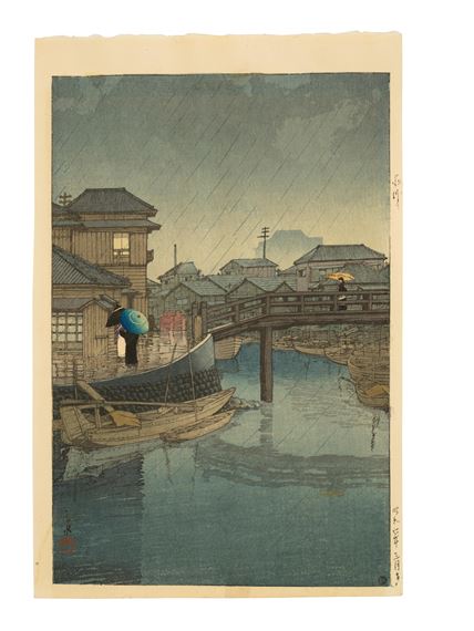 Two Woodblock Prints by Hasui Kawase, dated 1932