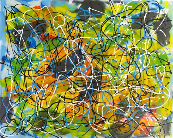 Blue Green on Yellow by Rick Triest, 2018