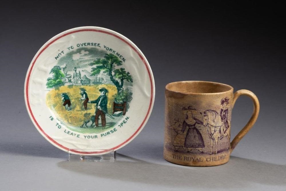 Artwork by Charles Emerson, Group of Transfer Printed Wares.