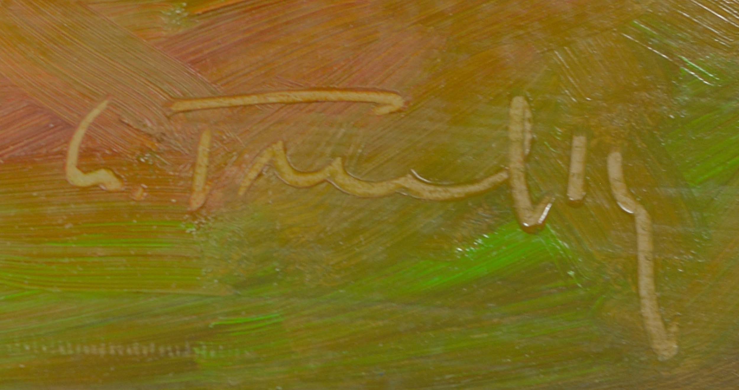 Artwork by Louis Tremblay, L'église du village, Made of Oil on hardboard