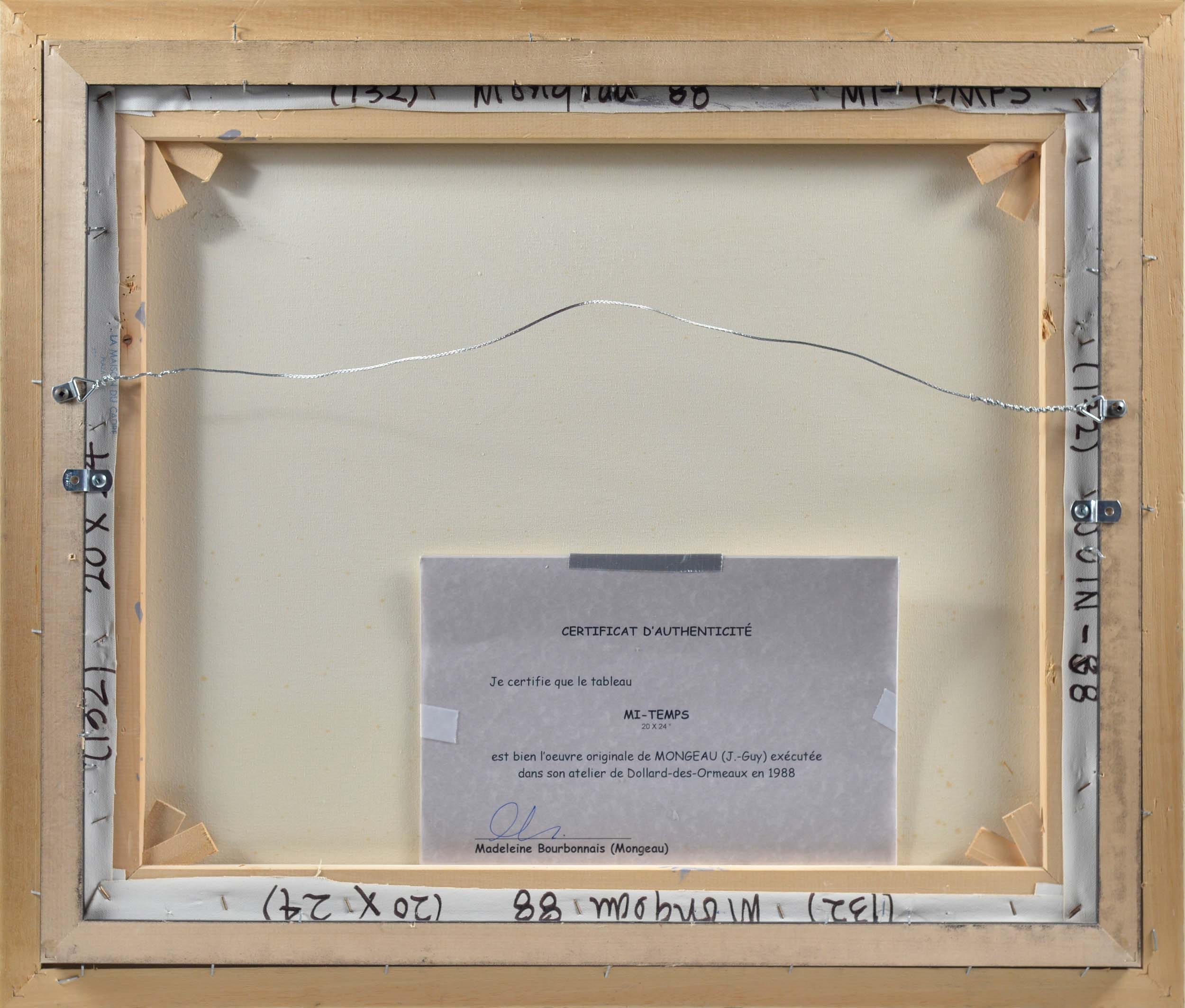 Artwork by Jean-Guy Mongeau, Mi-temps, Made of Acrylic on canvas