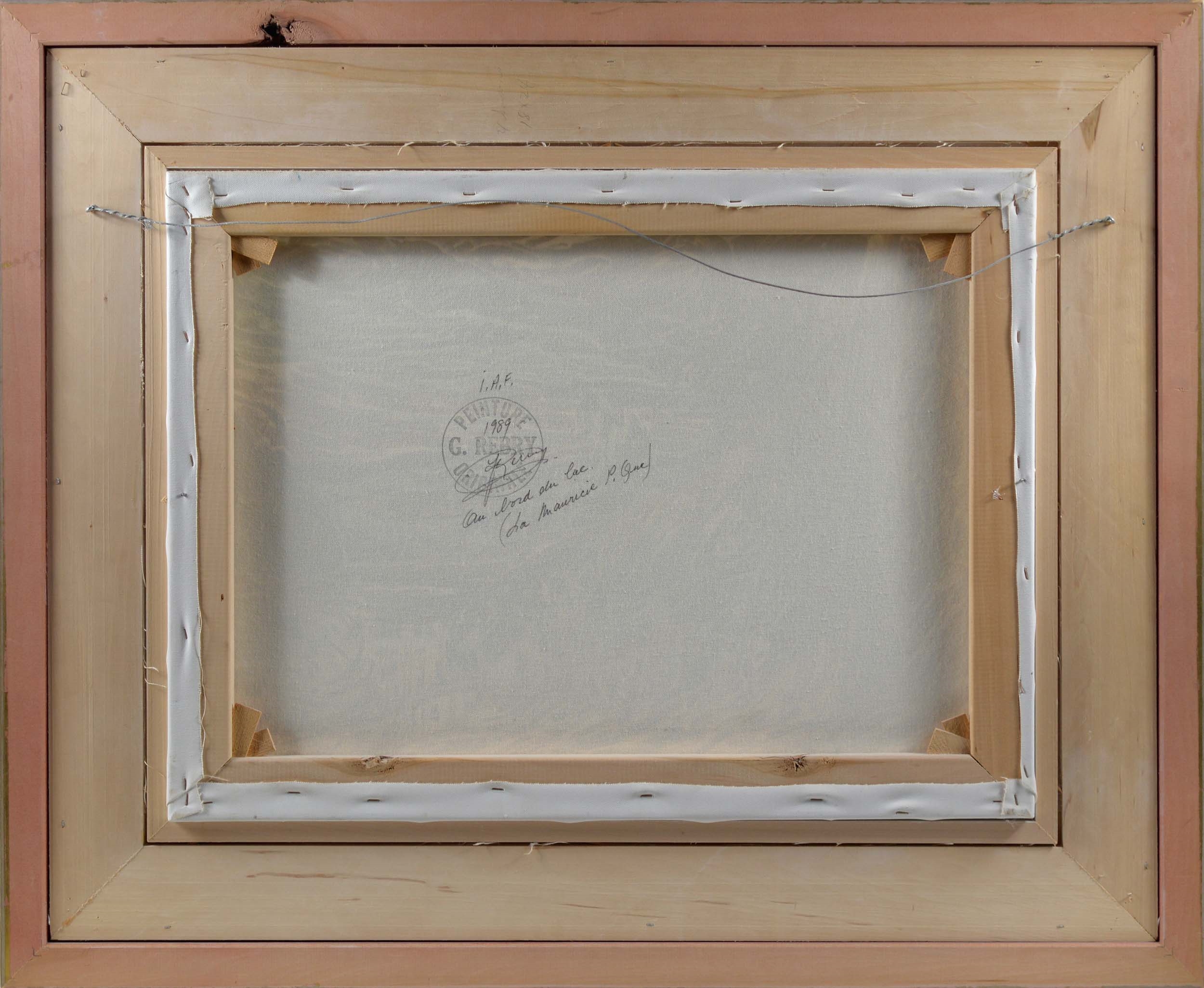 Artwork by Gaston Rebry, Au bord du lac, Made of Oil on canvas