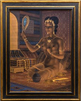 Weiblicher Akt mit Handspiegel - Bernhard‏ Cullmann