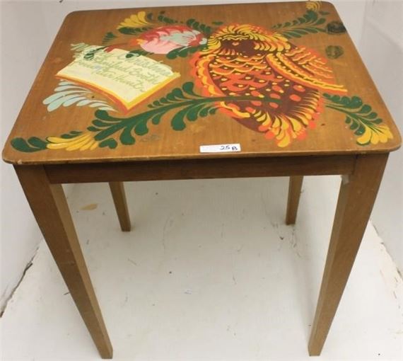 Peter Hunt | PAINTED FOLK ART TABLE BY (CAPE COD (Mid 20) | MutualArt