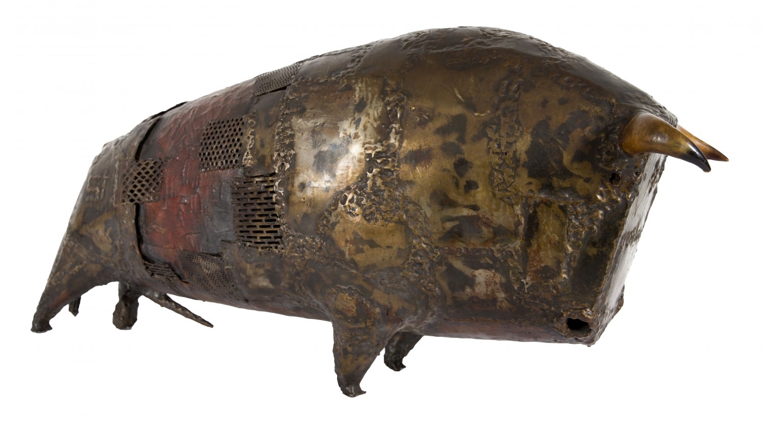 Artwork by Francisco Stockinger, Touro, Made of bronze and wood sculpture