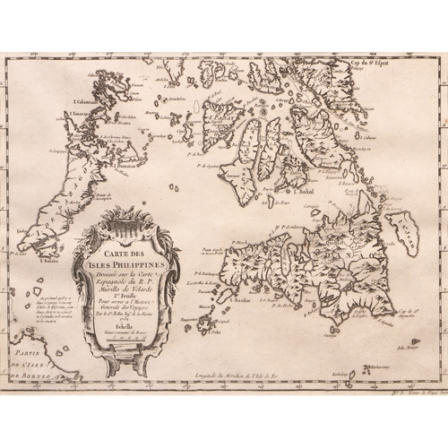 Carte des Isles Philippines dressée sur la carte Espagnole du R P Murillo de Velarde 2e feuille Par le Sr Bellin by Jacques Nicolas Bellin, 1752