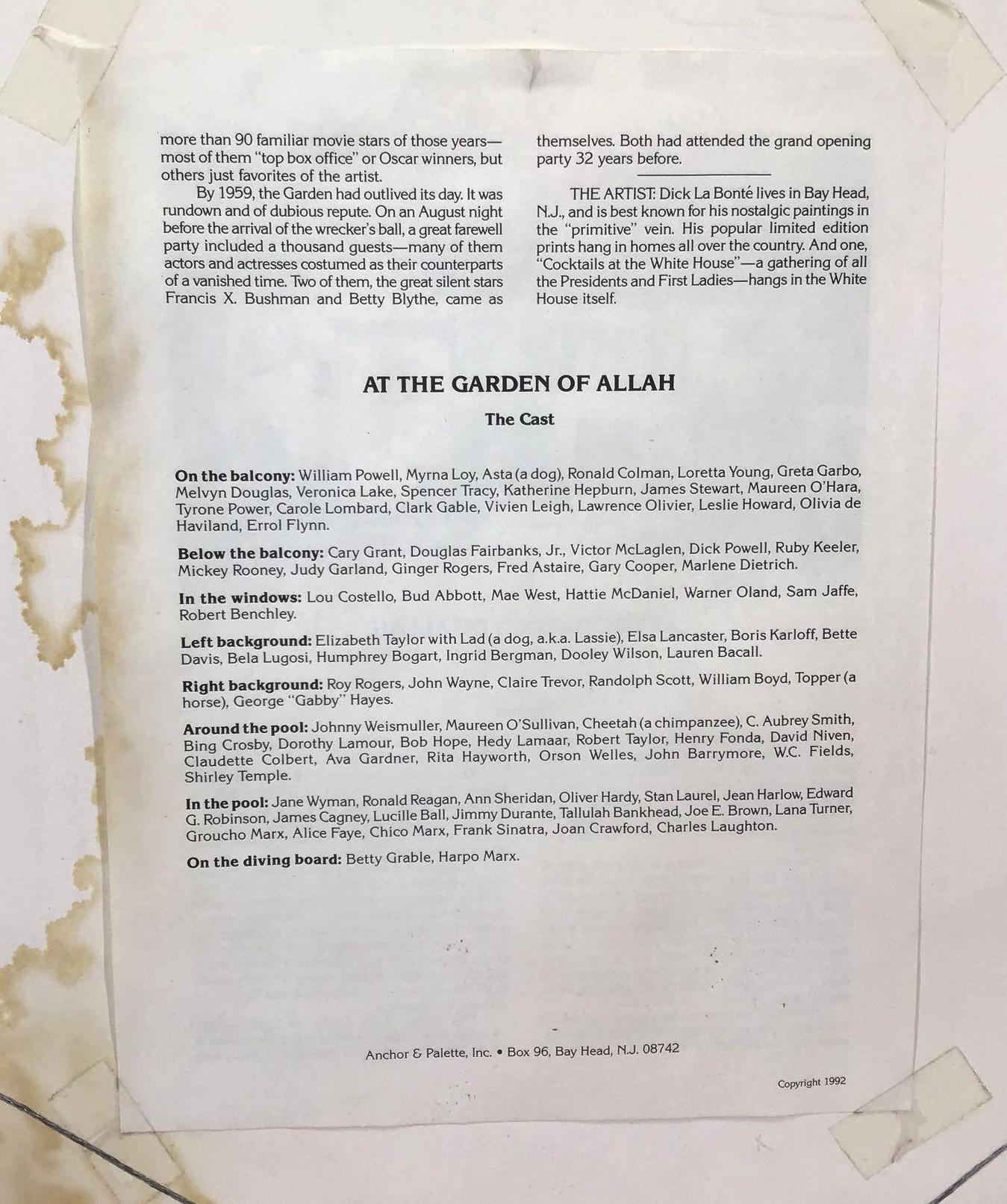 Dick LaBonte | At the Garden of Allah | MutualArt