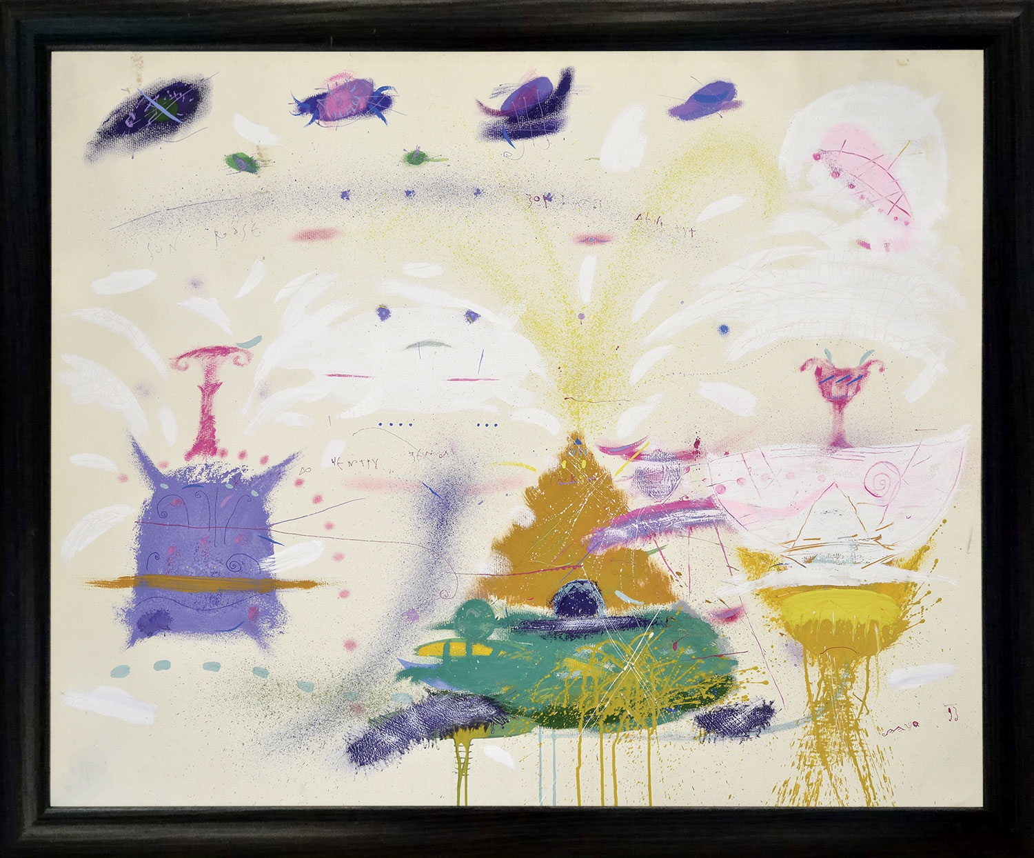 Artwork by Malchenko Valentin, "Life to the center of the earth", 1993, Made of paper, gouache