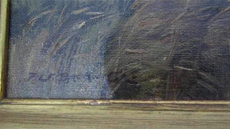 Pieter Rackwitsz | 20th century Oil on canvas River scene with pine t ...