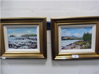 &quot;Looking To Screel, Rockcliffe To Kippford Path&quot; And &quot;Rocks At Rockcliffe Bay&quot; - J.C. Sturgeon