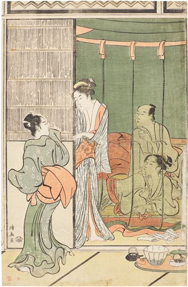 A party in the Shinagawa Pleasure Quarters by Torii Kiyonaga, 18th century